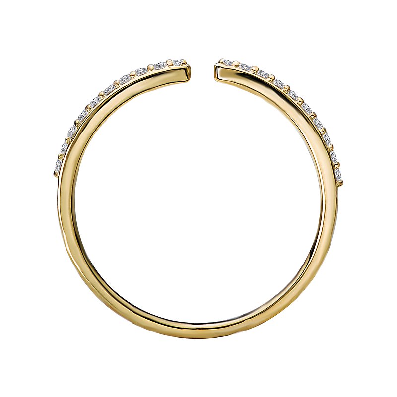 Luxora Classic 14K Yellow Gold Diamond Spike Ring