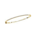 Luxora Ladies Fashion Diamond Hinged Bangle Bracelet in 10K Yellow Gold