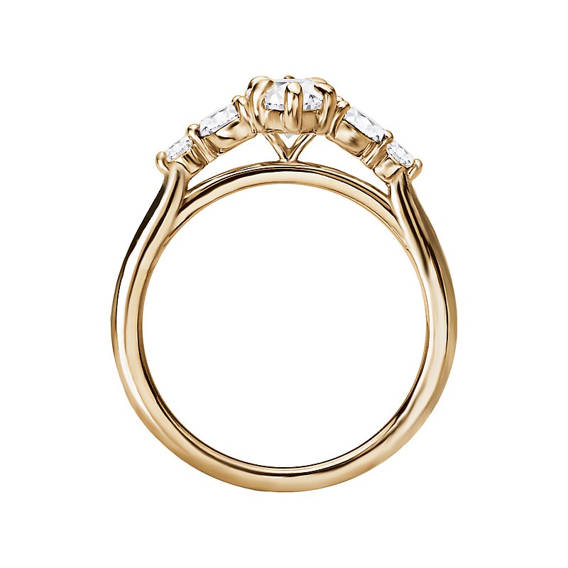 Bandora 14K Yellow Gold Marquise Lab Grown Diamond Semi-Mount Engagement Ring