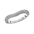 Orbelle Petite Curved Matching Diamond Wedding Band in 14K White Gold