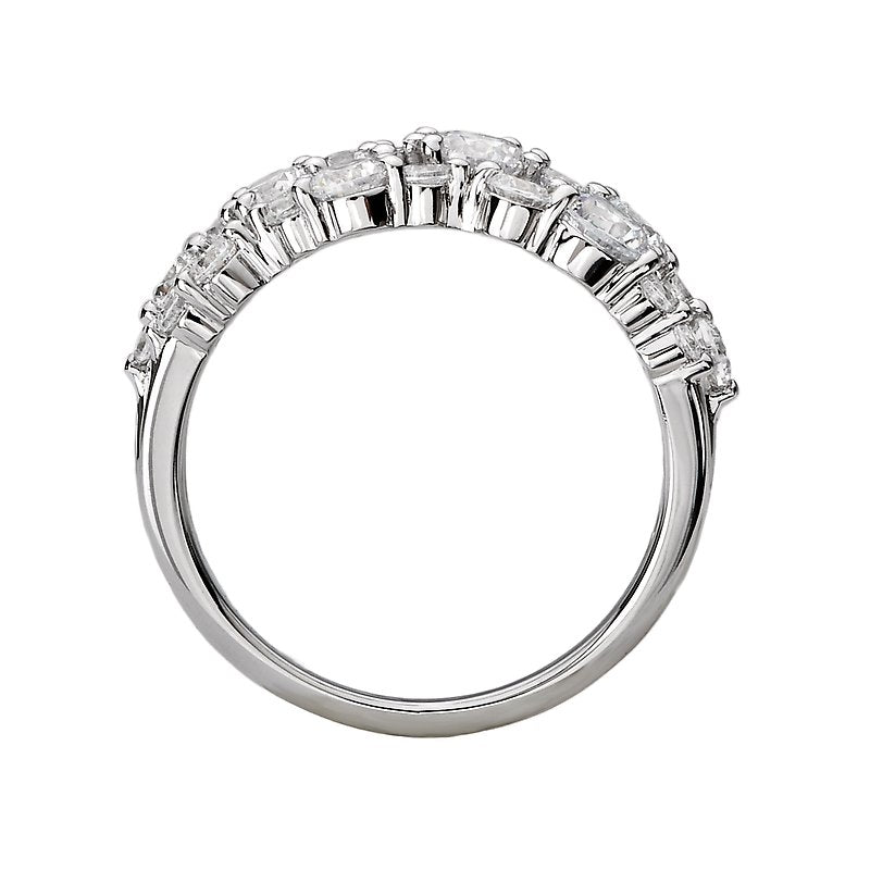 Luxora Ladies Fashion Diamond Ring - Classic 14K White Gold Round Cut White Diamond Ring