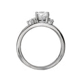 Orbelle Oval Lab Grown Diamond Semi-Mount Engagement Ring in 14K White Gold