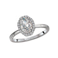 Orbelle 14K White Gold Diamond Halo Semi-Mount Engagement Ring