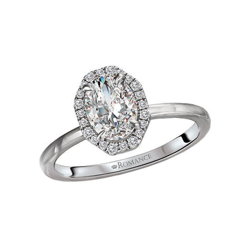 Orbelle 14K White Gold Diamond Halo Semi-Mount Engagement Ring