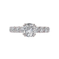 Bandora 14K White Gold 8-Stone Semi-Mount Lab Grown Diamond Engagement Ring