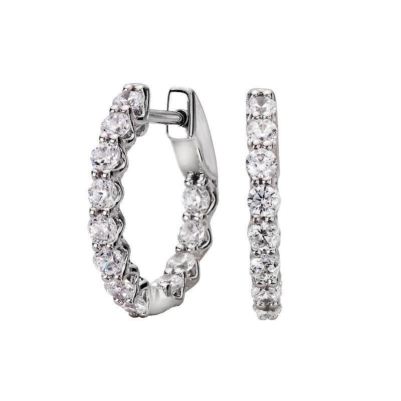 Luxora 14K Yellow Gold Diamond Hoop Earrings (D 1.0 carat total weight)