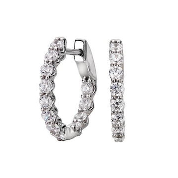 Luxora 14K Yellow Gold Diamond Hoop Earrings (D 1.0 carat total weight)