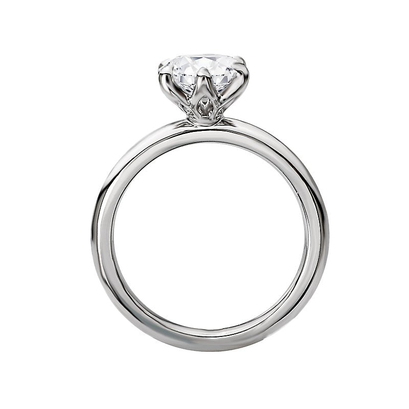 Aurenza Bandoras 14K White Gold Solitaire Diamond Engagement Ring Semi-Mount