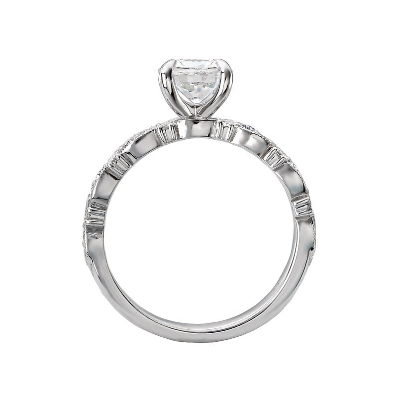 Orbelle Infinity Semi-Mount Diamond Ring | Bandora 18K White Gold Engagement Jewelry