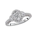 Orbelle Halo Semi-Mount Diamond Ring in 14K White Gold