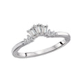 Glemera Diamond Nesting Band - 14K White Gold Curved Matching Band