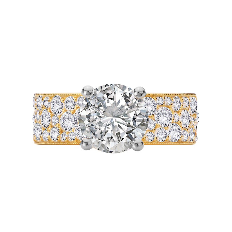 Orbelle Bandora 14K Yellow Gold Lab Grown Diamond Engagement Ring