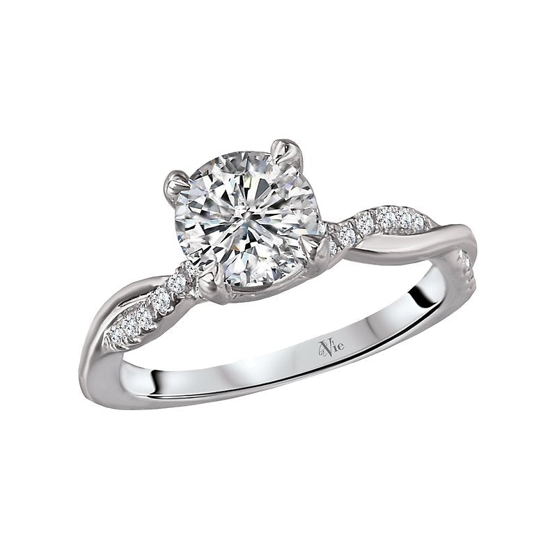 Glemera Bandora 14K White Gold Semi-Mount Diamond Ring