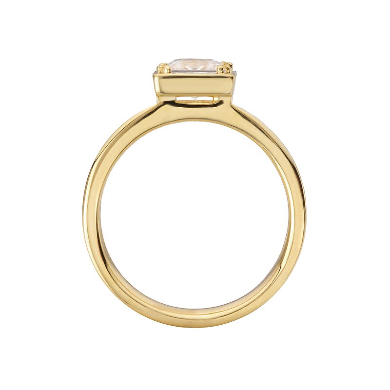 Orbelle 14K Yellow Gold Princess Cut Diamond Solitaire Engagement Ring