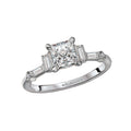 Orbelle 14K White Gold Semi-Mount Engagement Ring with Diamond Accents