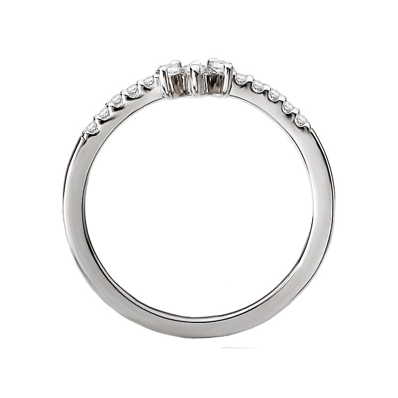 Glemera Diamond Nesting Wedding Band in 14K White Gold