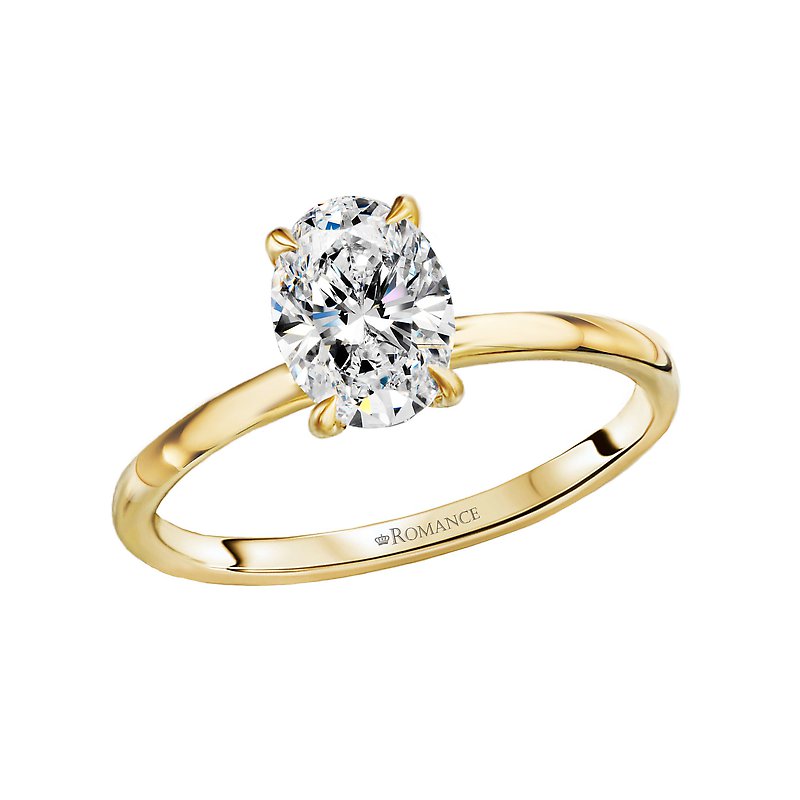Orbelle Halo Lab Grown Diamond Semi-Mount Engagement Ring in 14K Yellow Gold