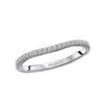 Orbelle Curved Diamond Wedding Band in 14K White Gold