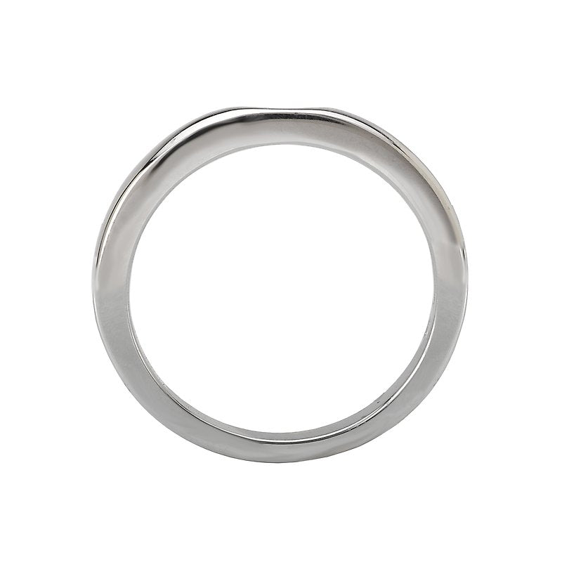 Orbelle 14K White Gold Curved Matching Wedding Band