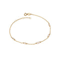 Luxora Italian 14kt Pearl and Bead Chain Bracelet - Adjustable Length