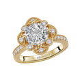 Orbelle Flower Styled Semi-Mount Diamond Engagement Ring in 14K Yellow Gold