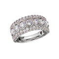 Luxora 14kt Gold Triple Row Diamond Ring - 2ctw Size 7