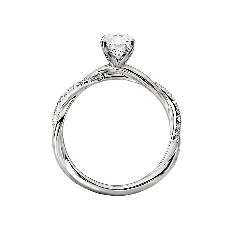 Orbelle Platinum Diamond Oval Semi-Mount Engagement Ring