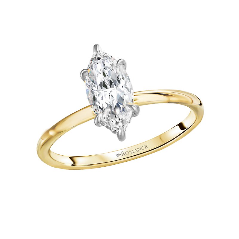Orbelle Diamond Hidden Halo Two-Tone Engagement Ring