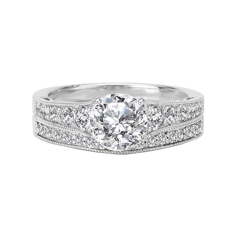 Orbelle Lab Grown Diamond Peg Head Semi-Mount Ring in 14K White Gold