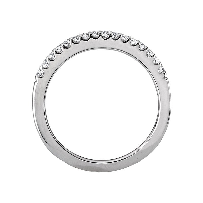 Orbelle Petite Matching Wedding Band in 14K White Gold with Round Faceted Diamonds