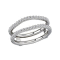 Glemera Diamond Wrap Guard Ring in 14K White Gold with Round Diamonds
