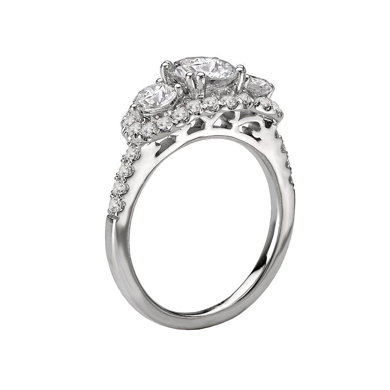 Orbelle 3 Stone Semi-Mount Lab Grown Diamond Engagement Ring