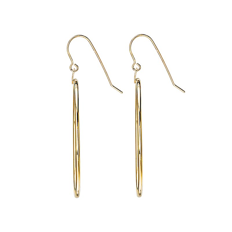 Aurenza Classics 14K Yellow Gold Oval Hoop Earrings