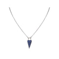 Luxora 14K White Gold Sapphire Heart Pendant Necklace