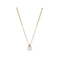 14kt Yellow Gold Diamond and Freshwater Pearl Necklace - Luxora Essential Collection
