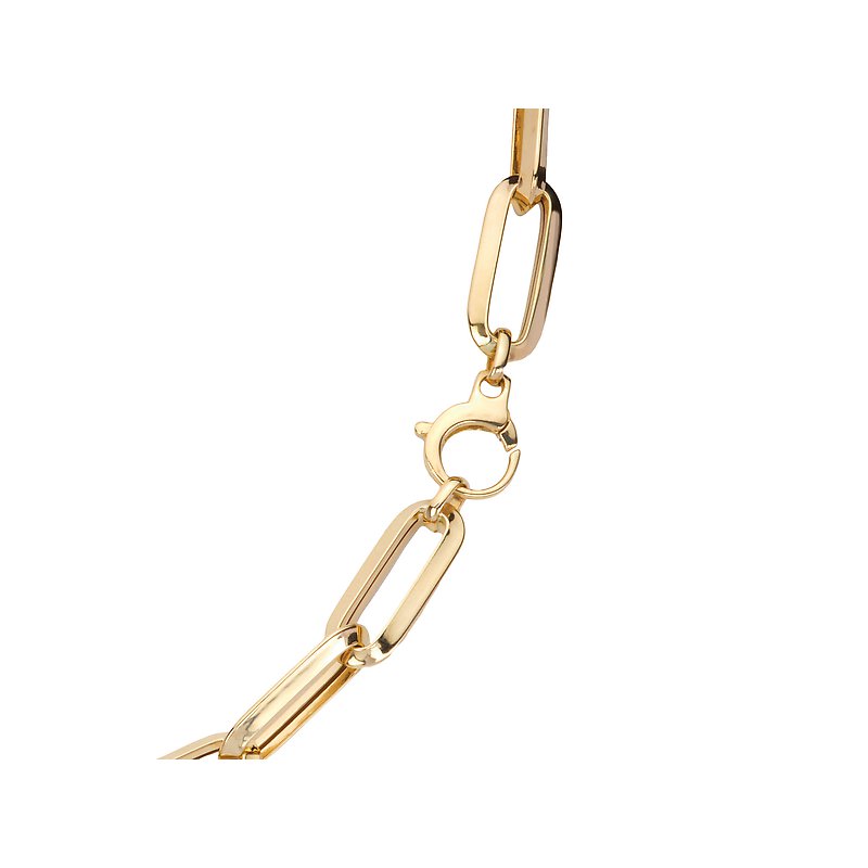 Luxora 14K Yellow Gold Paperclip Link Necklace - Chic Fashion Jewelry