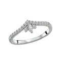 Luxora Diamond Nesting Wedding Band - 14K White Gold Marquise Cut