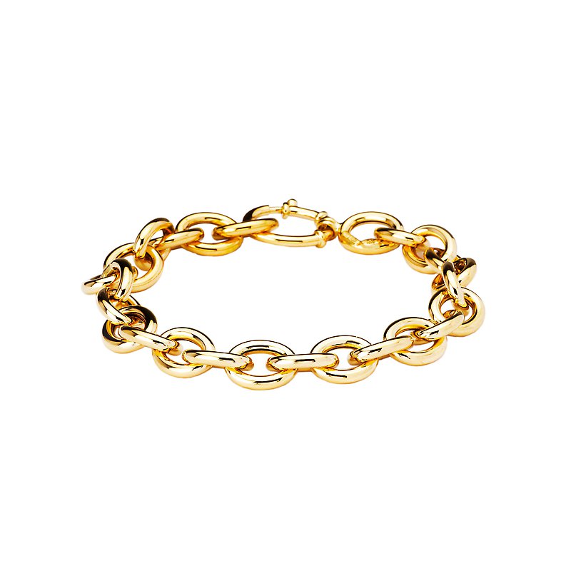 Luxora 14K Yellow Gold Cable Link Bracelet - Italian Fashion Jewelry
