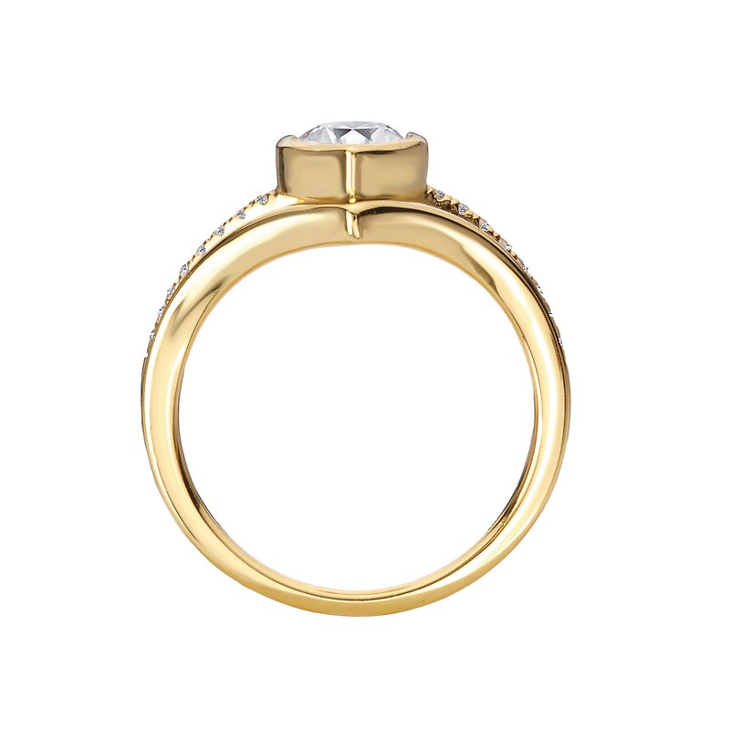 Orbelle 14K Yellow Gold Split Shank Marquise Diamond Engagement Ring