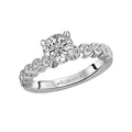 Orbelle 18K White Gold Semi-Mount Diamond Engagement Ring