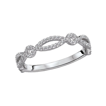 Luxora 14K White Gold Round Diamond Ladies Fashion Ring (D. 1/4 carat total weight)