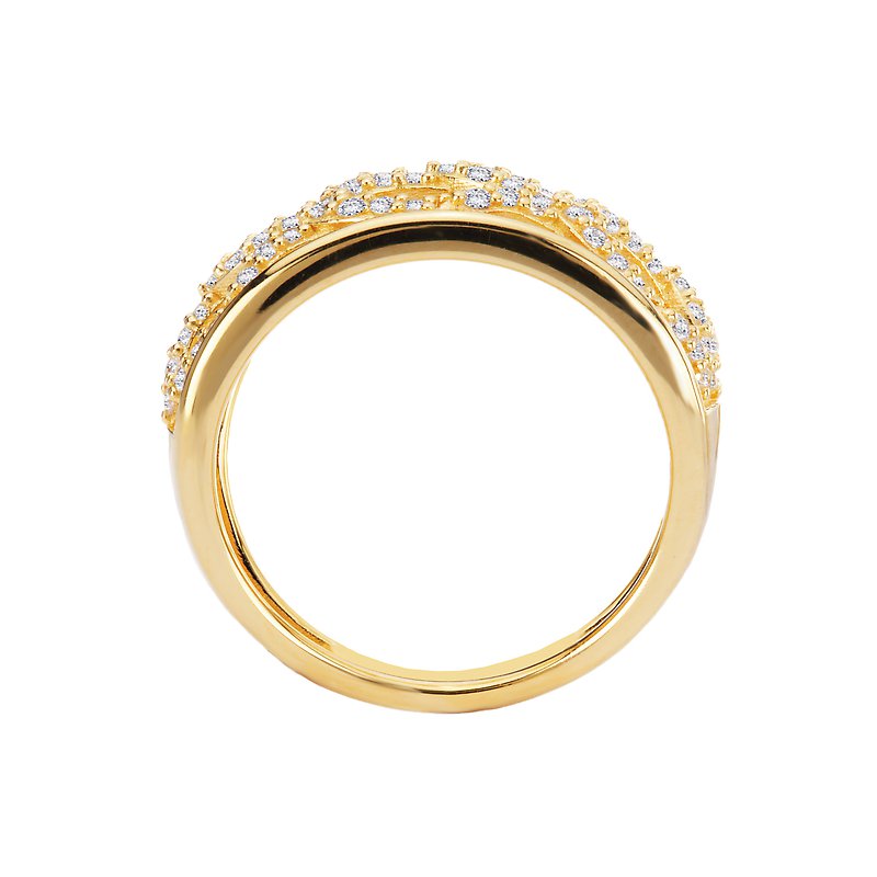 Luxora Open Weave Diamond Band in 14K Yellow Gold
