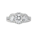 Orbelle 3 Stone Semi-Mount Lab Grown Diamond Engagement Ring