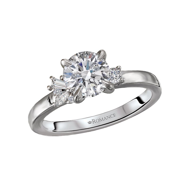 Orbelle Diamond Semi-Mount Engagement Ring in 14K White Gold