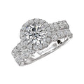 Orbelle Halo Semi-Mount Diamond Ring with Lab Grown Diamonds
