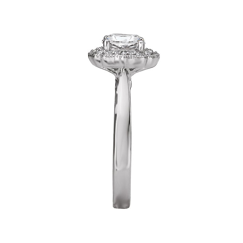 Orbelle Halo Semi-Mount Diamond Ring in 14K White Gold with Lab Grown Diamonds