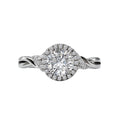 Orbelle Halo Lab Grown Diamond Semi-Mount Engagement Ring in 14K White Gold