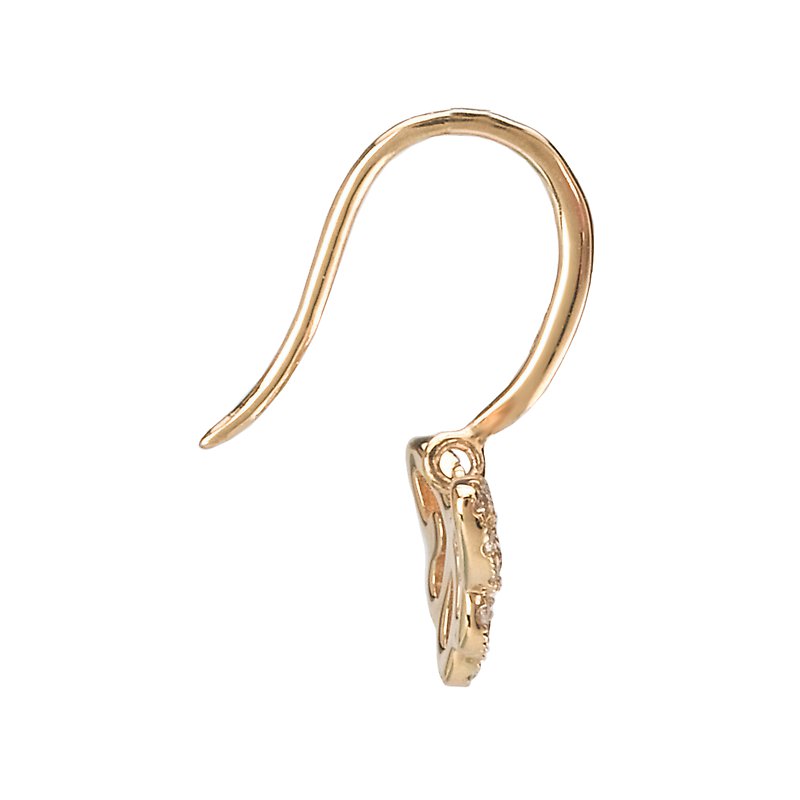 Luxora 14K Yellow Gold Butterfly Dangle Diamond Earrings