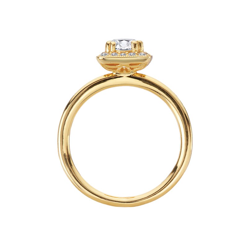 Orbelle Halo Style 14K Yellow Gold Semi-Mount Engagement Ring