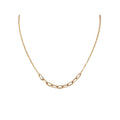 Luxora Italian 14kt Gold Multi Strand Link Necklace - Elegant 18-inch Chain